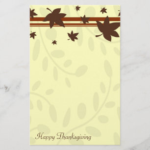 Happy thanksgivinghöst lövbrevpapper brevpapper