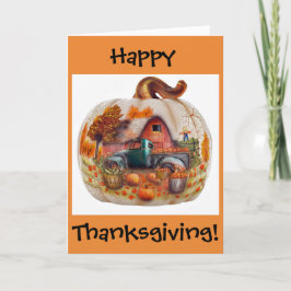 Happy thanksgivingkort, lass av pumpor helgkort