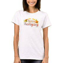 Happy thanksgivingkvinna T-tröja