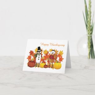 Happy thanksgivingsnögubbear helgkort