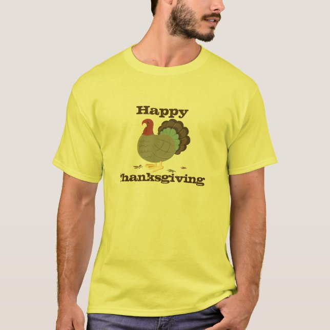 Happy thanksgivingutslagsplats t-shirt (Framsida)