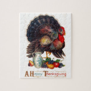 Happy thanksgivingvintage Turkiet Pussel