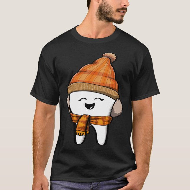 Happy Tooth fall Brush Them All Funny Milk Teeth F T Shirt (Framsida)