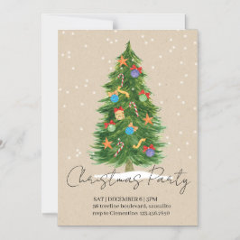 happy tree - Christmas invitation Magnetisk Inbjudningskort