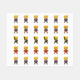 Happy Trump Lapel Pin Funny Trump Meme Cartoon Art Klistermärke