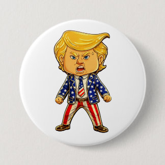 Happy Trump Lapel Pin MAGA US Flag Patriotic Meme Knapp