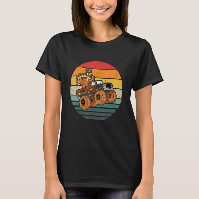 Happy Turkey Day Cute Little Pilgrim Thanksgiving  T Shirt (Framsida)