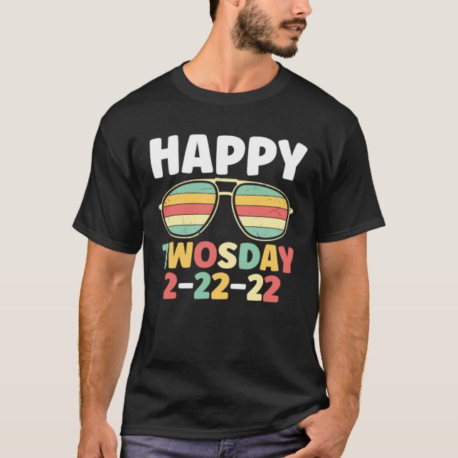Happy Twosday 2 22 22 Teacher Girl Boy Twosday T Shirt (Framsida)