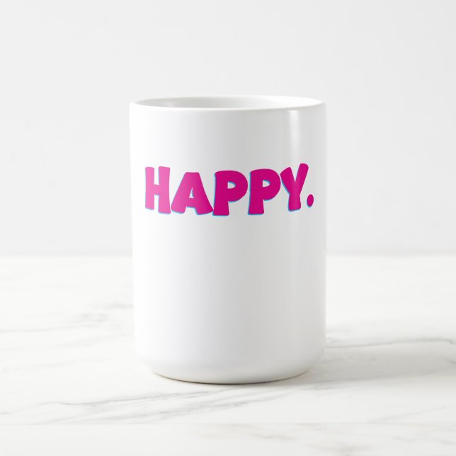HAPPY Typography – Bold Positive Vibes Design Kaffemugg (Center)