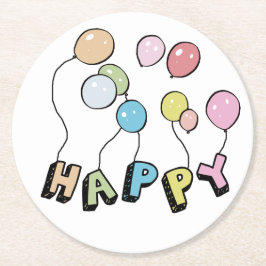 Happy Underlägg Papper Rund