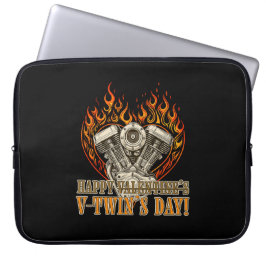 Happy V-Twin’s Day, Anti Valentine, Chopper Lovers Laptop Fodral