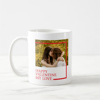 Happy Valentine Custom Photo Kaffemugg