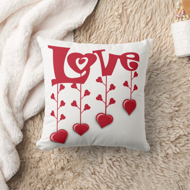 HAPPY VALENTINE DAY 2024 LOVE RED HEART KUDDE (Filt)