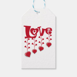 HAPPY VALENTINE DAY 2024 LOVE RED HEART PRESENTETIKETT