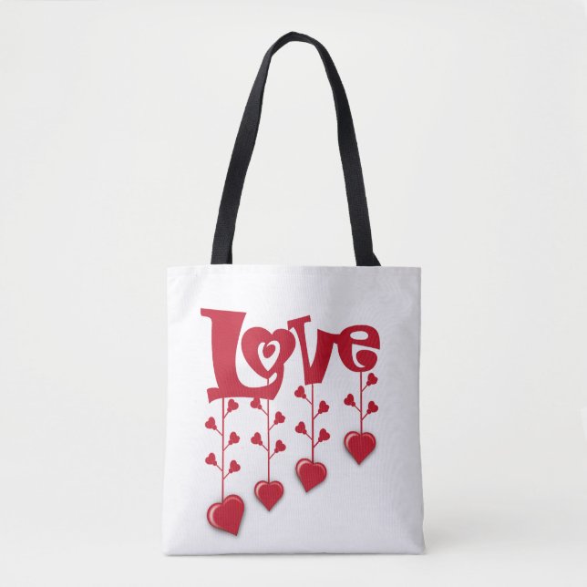 HAPPY VALENTINE DAY 2024 LOVE RED HEART TYGKASSE (Framsida)