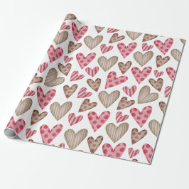 Happy valentine day elegant colorful hearts presentpapper