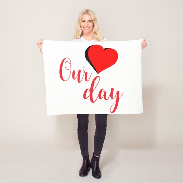 Happy Valentine Day Fleecefilt (På plats)