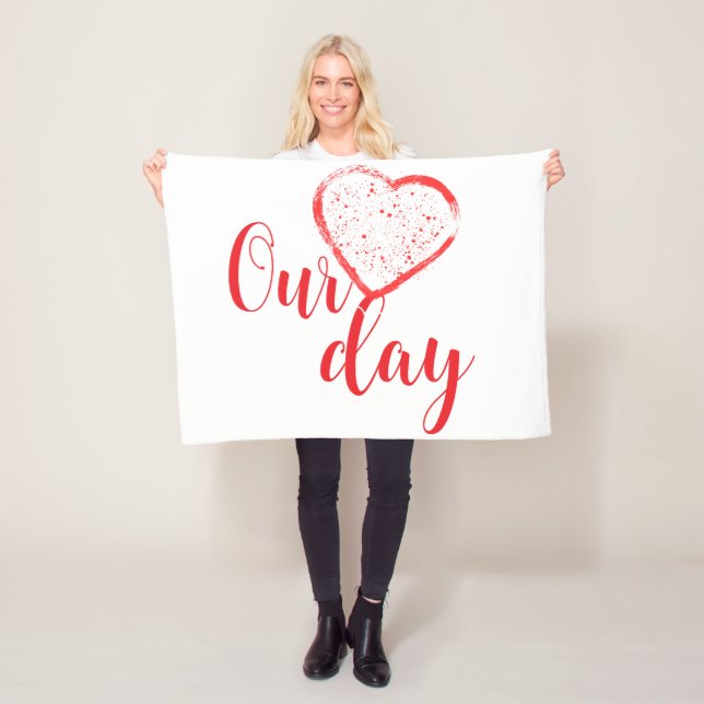 Happy Valentine Day Fleecefilt (På plats)