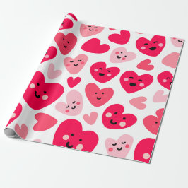 Happy valentine day Funny Pink Red hearts  Presentpapper