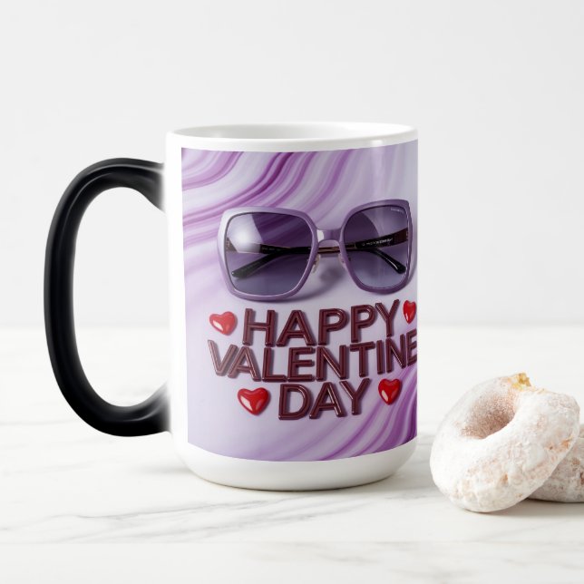 Happy Valentine Day Morphing Mug  Magisk Mugg (Med munk)