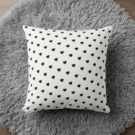 Happy Valentine’s Day Black Heart Design  Kudde