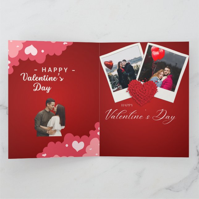 Happy Valentine’s Day Card For Lovebirds Kort (Inuti)