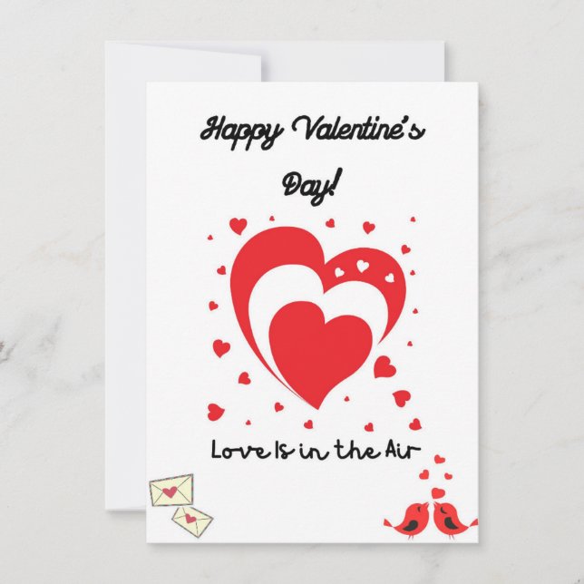 “Happy Valentine’s Day Card –Romantic Love Message (Framsida)