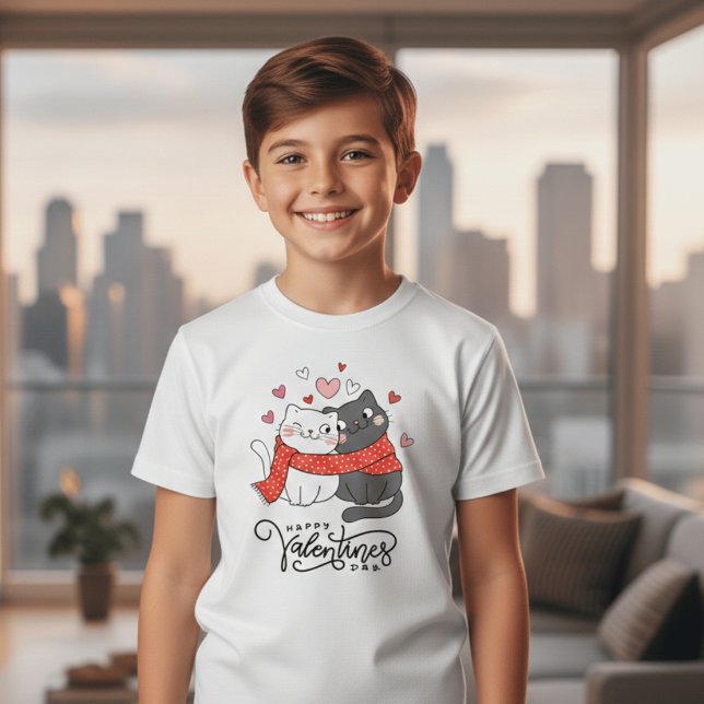 Happy Valentine’s Day Cat Shirt | Cute Cats Couple T Shirt (Skapare uppladdad)