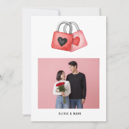 Happy Valentine’s Day Custom Photo Collage Holiday Julkort