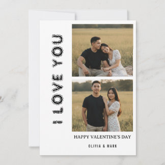 Happy Valentine’s Day Custom Photo Collage Holiday Julkort