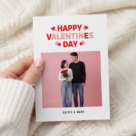 Happy Valentine’s Day Custom Photo Collage Holiday Julkort