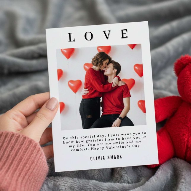 Happy Valentine’s Day Custom Photo Collage  Julkort (Skapare uppladdad)