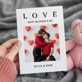 Happy Valentine’s Day Custom Photo Collage Love Julkort