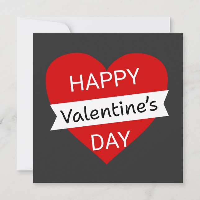 Happy Valentine’s Day – Cute Valentine Love Julkort (Framsida)