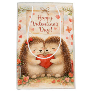 Happy Valentine’s Day Hedgehog Love Illustration