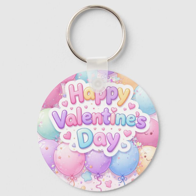 Happy Valentine’s Day Keychain | Romantic Love Key Nyckelring (Framsida)