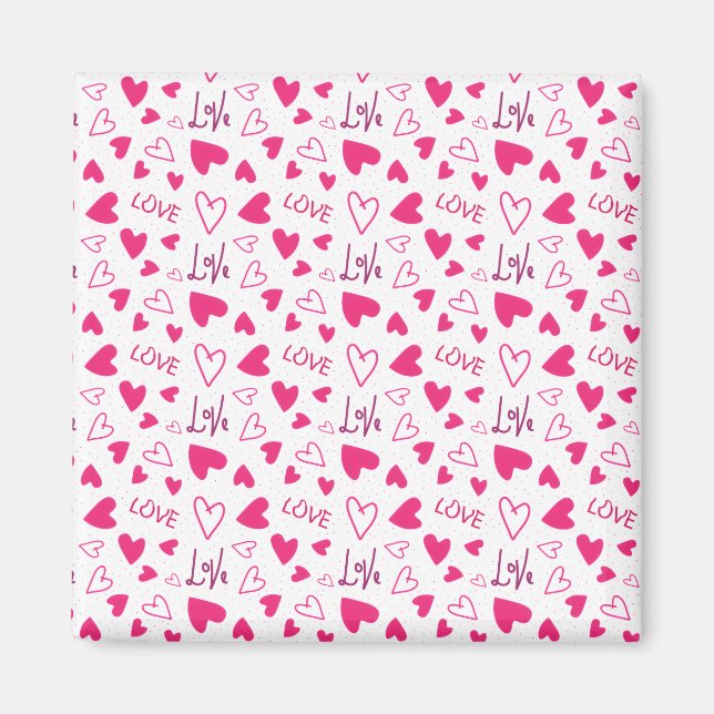 Happy Valentine’s Day Lover Present with Red Heart Magnet (Framsidan)