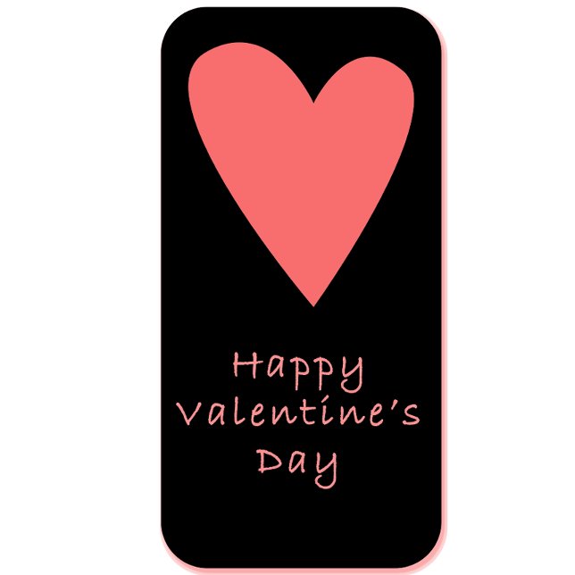 Happy Valentine’s Day Minimalist T-Shirt | Pink He (Skapare uppladdad)