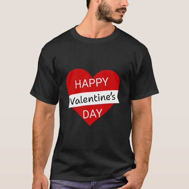 Happy Valentine’s Day – Minimalist Valentine T Shirt (Framsida)