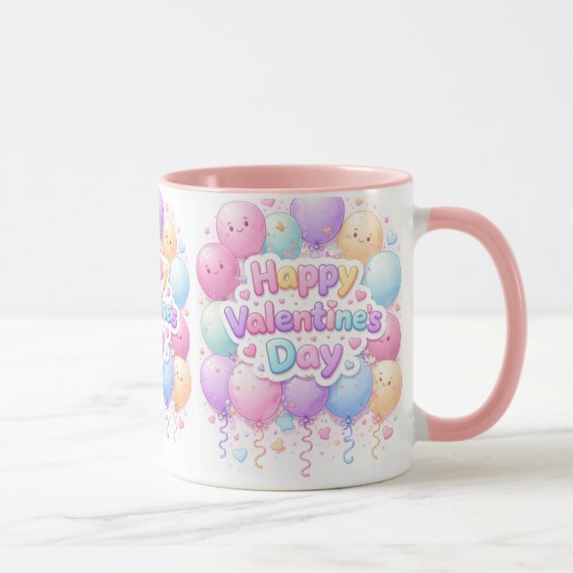 Happy Valentine’s Day Mug – Cute Love Gift Mugg (Höger)