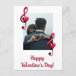 Happy Valentine’s Day Music of Love Vykort