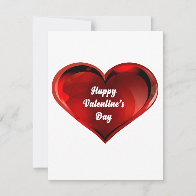 Happy Valentine’s Day Note Card Anteckningskort (Framsida)