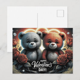 Happy Valentine’s Day Ourson -3 Vykort
