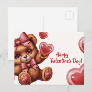 Happy Valentine’s Day Ourson -6 Vykort