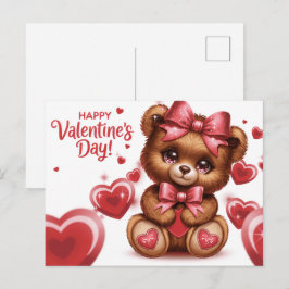 Happy Valentine’s Day Ourson -8 Vykort