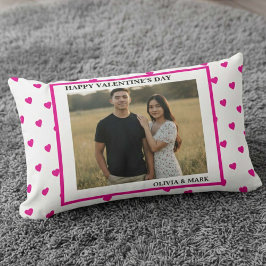 Happy Valentine’s Day  Pink Heart Custom love Lumbarkudde