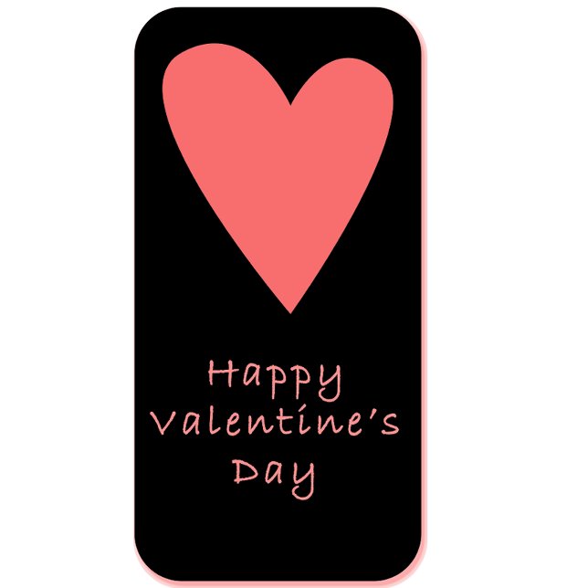 Happy Valentine’s Day Postcard | Pink Heart Vykort (Skapare uppladdad)