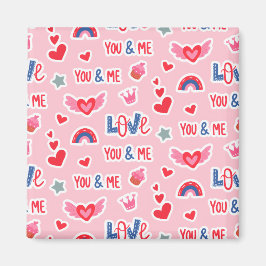 Happy Valentine’s Day Red Heart Art Romantic Lover Magnet