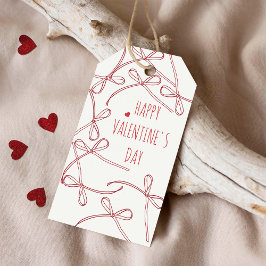Happy Valentine’s Day – Ribbon Bows | Minimal Love Presentetikett