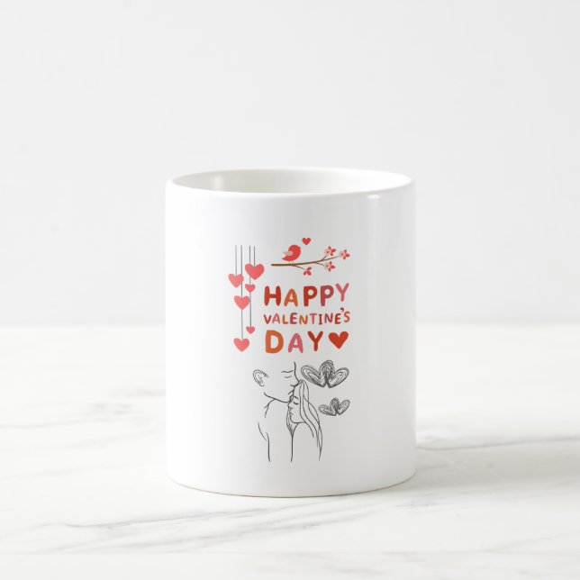 Happy Valentine’s Day – Romantic Couple Kaffemugg (Center)
